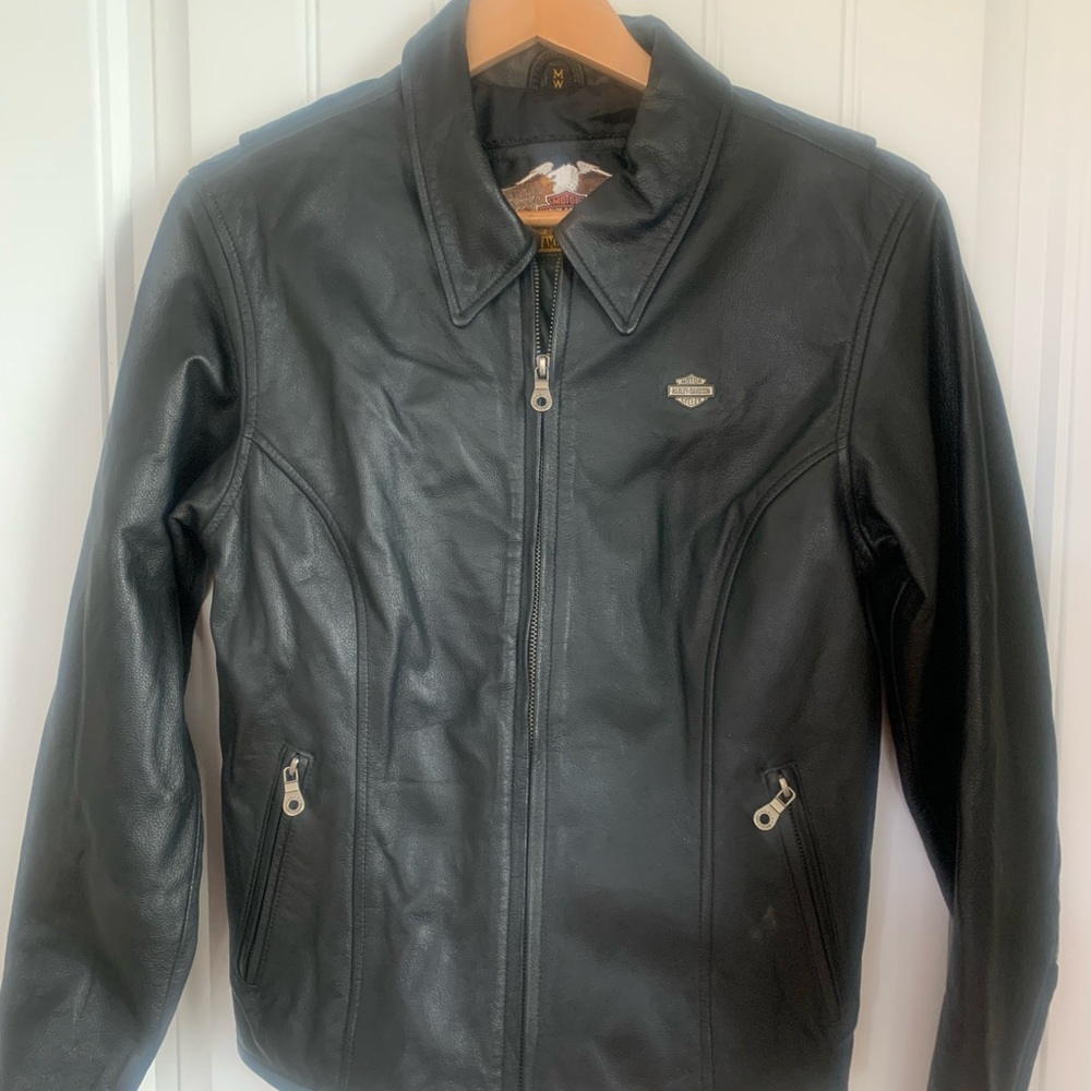Harley Davidson Womens Black Leather Jacket